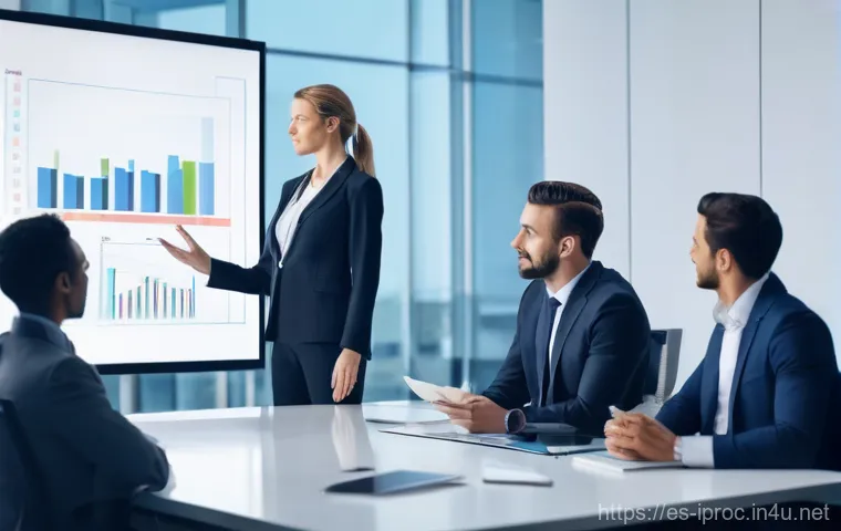 구매조달 전문가의 커리어 패스와 성장 전략 - **Prompt:** A diverse group of five young professionals, including three women and two men of variou... 구매조달 전문가의 커리어 패스와 성장 전략 - **Prompt:** A diverse group of five young professionals, including three women and two men of variou...