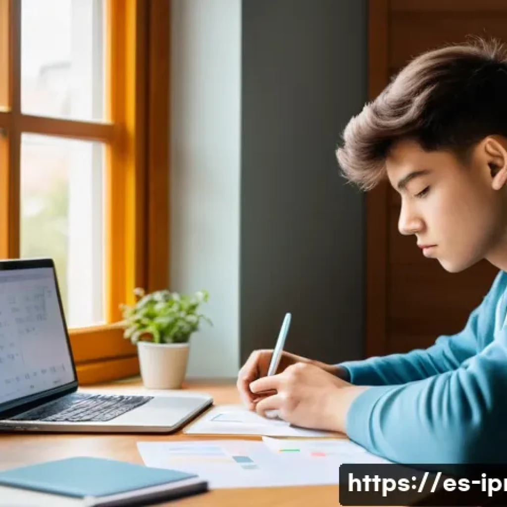 구매조달사 시험 합격을 위한 학습 계획 작성법 - A focused young adult student studying at a neat desk in a bright, cozy room with natural daylight s...