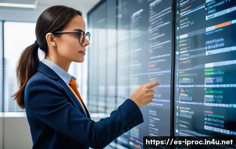 구매조달 직무의 주요 역할과 책임 - A professional procurement manager in a modern office environment, analyzing multiple digital market...