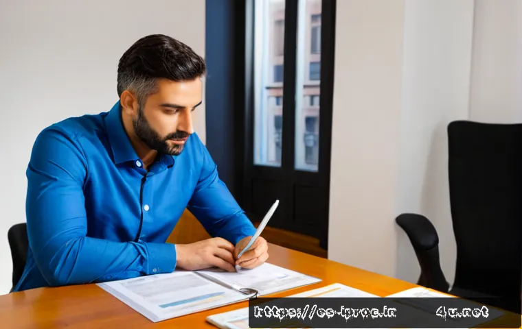 구매조달사로서 커리어 목표 설정 방법 - Photorealistic Spanish procurement professional in a modern Madrid office, confidently reviewing sup...
